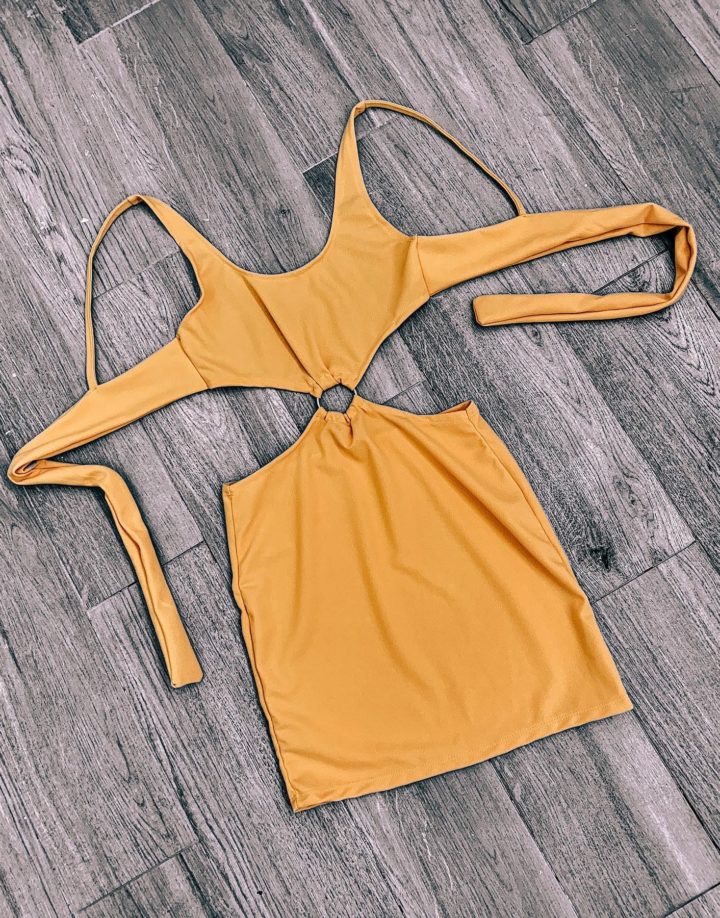 VESTIDO ARO CREPE – MAIZ