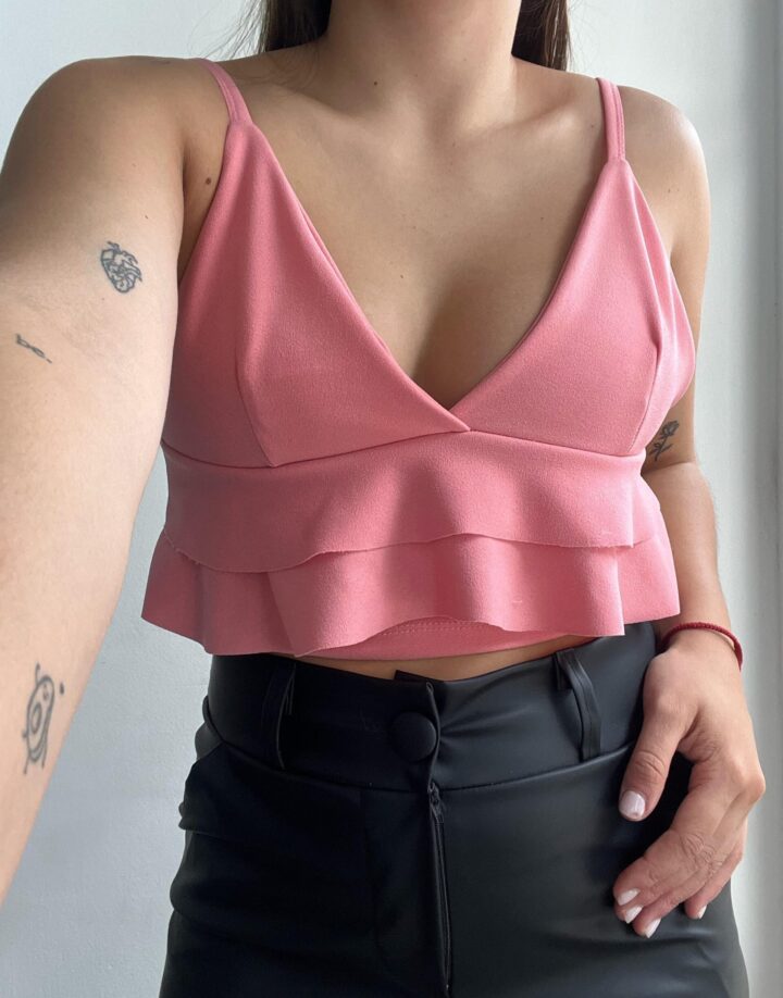 TOP DOBLE VOLADO - varios colores