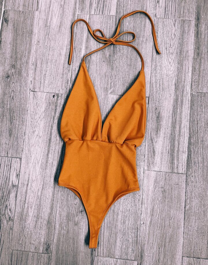 BODY COPAS DE CREPE - MOSTAZA