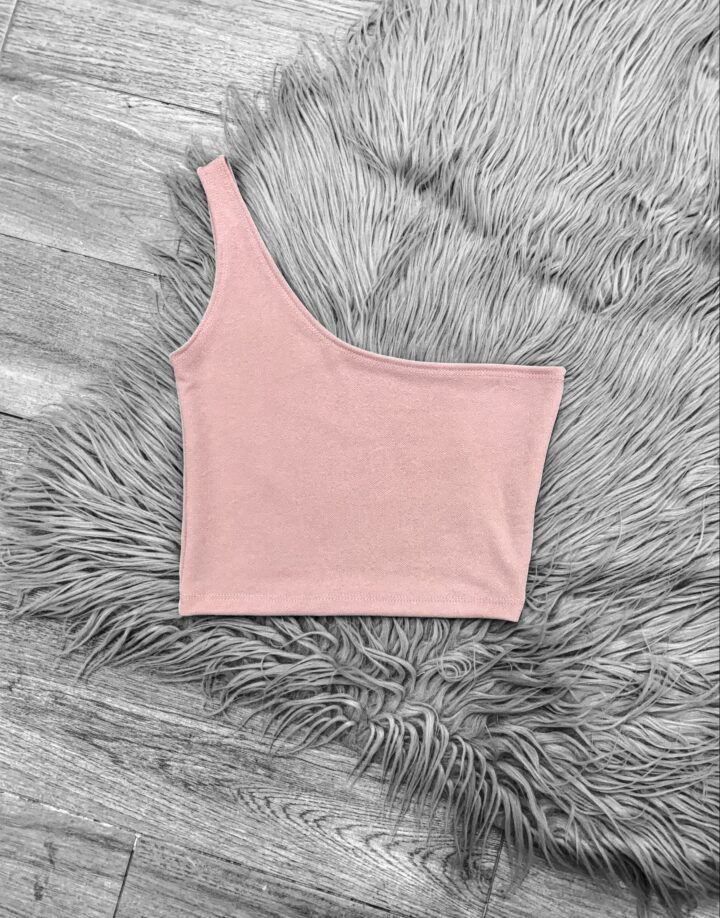 TOP UN HOMBRO - ROSADO