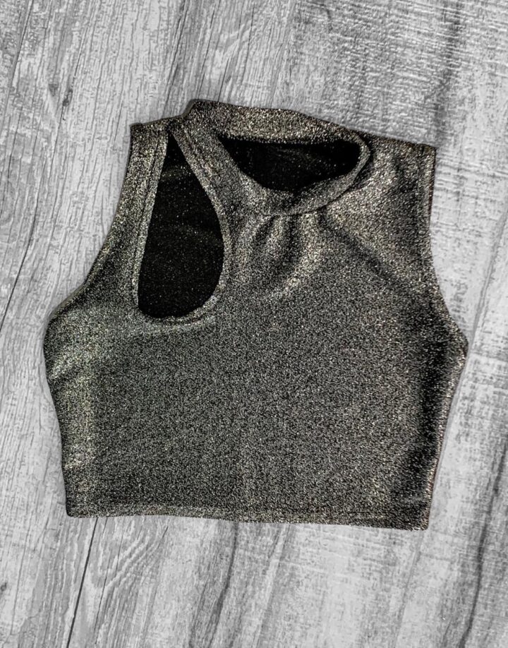TOP GOTA LUREX - GRIS