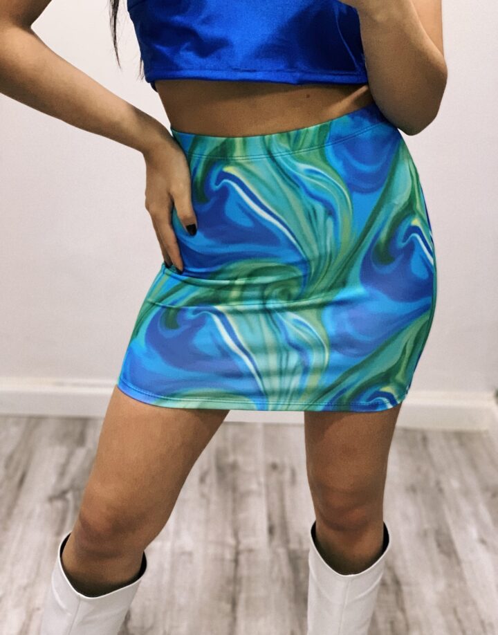 POLLERA  GALÁCTICA - AZUL
