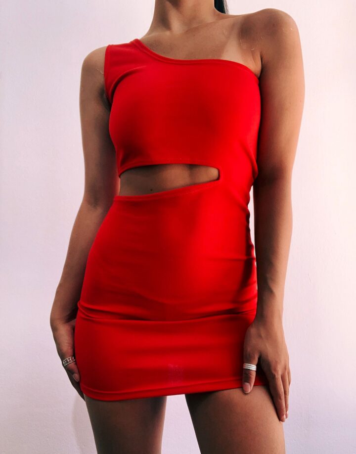 VESTIDO OPEN - ROJO