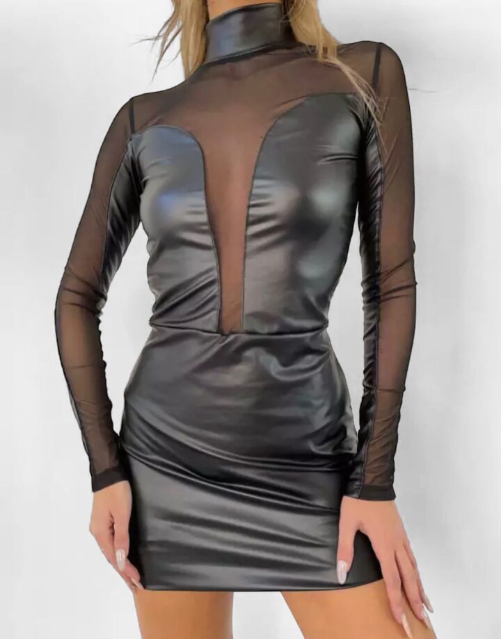VESTIDO LARA - ENGOMADO & TULL - NEGRO