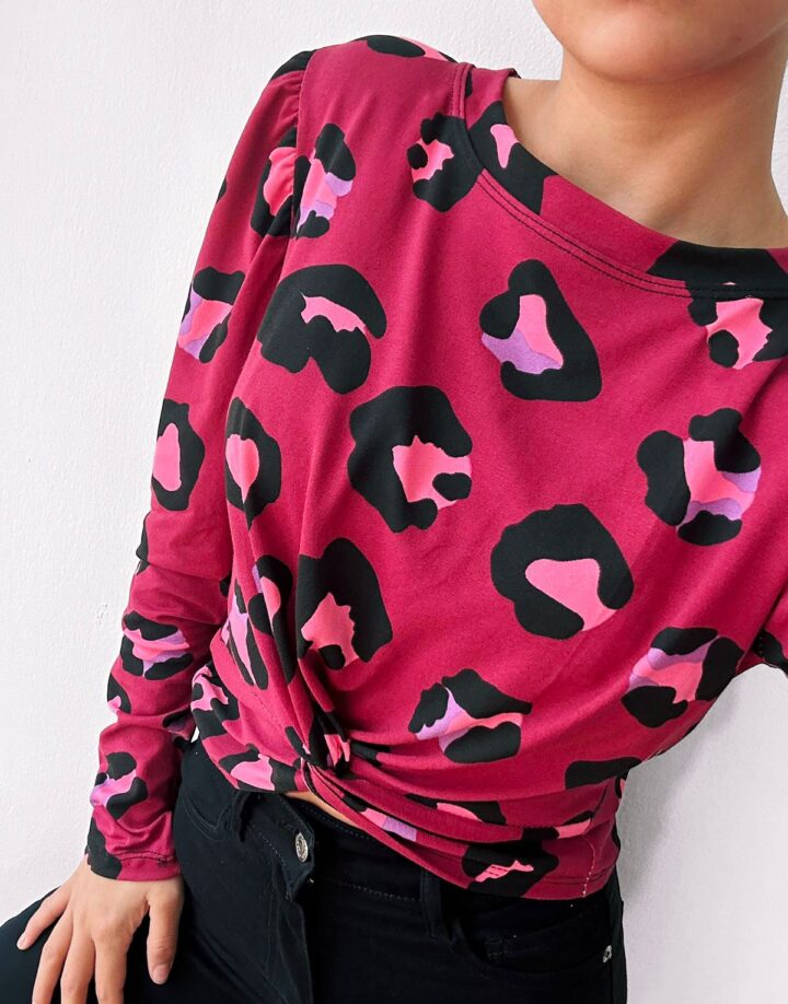 REMERA MANGA LARGA NUDO - BORRA DE VINO