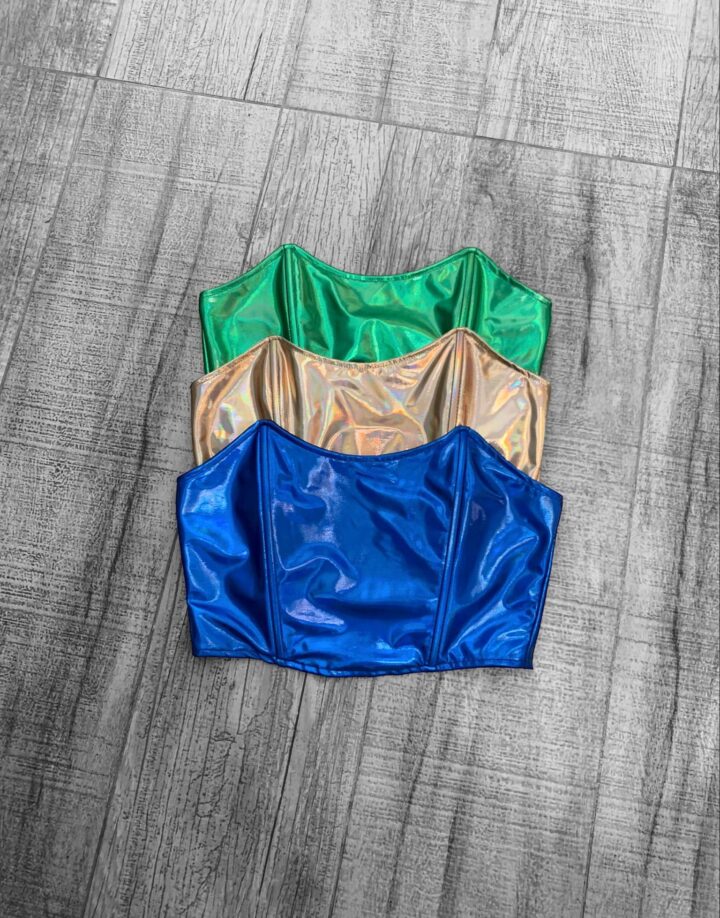 CORSET HOLOGRAM METALIZADO