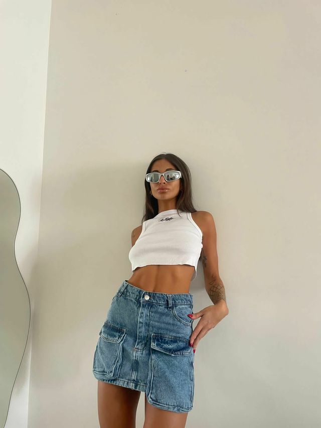 POLLERA  JEAN OCEAN