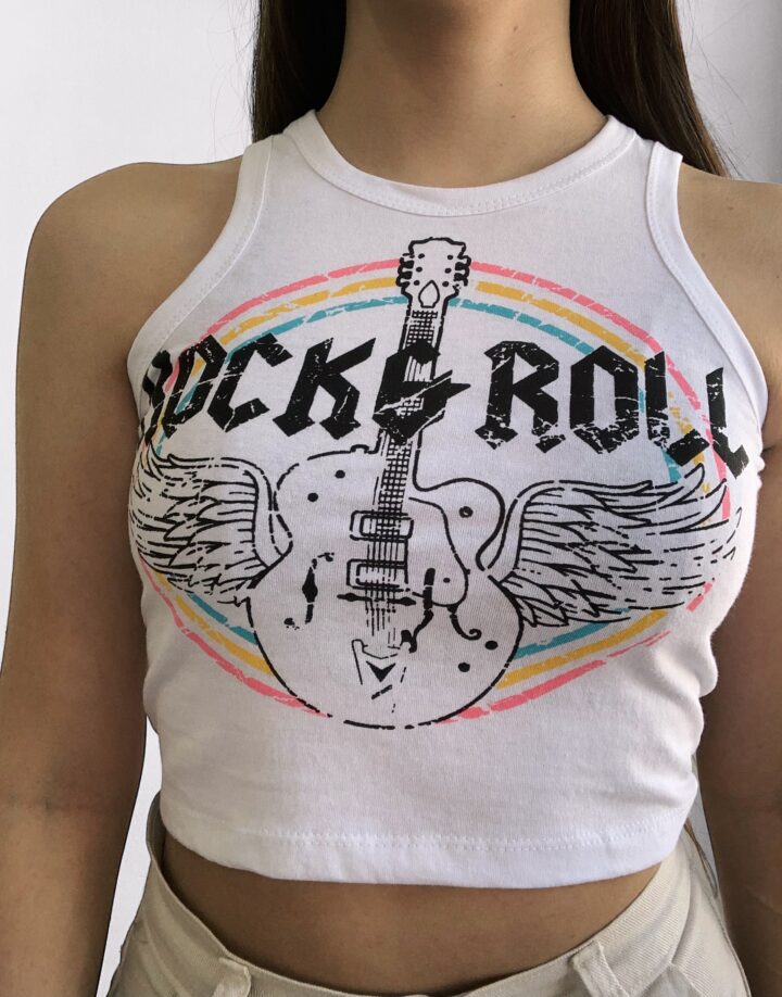 MUSCULOSA TOP ROCK AND ROLL