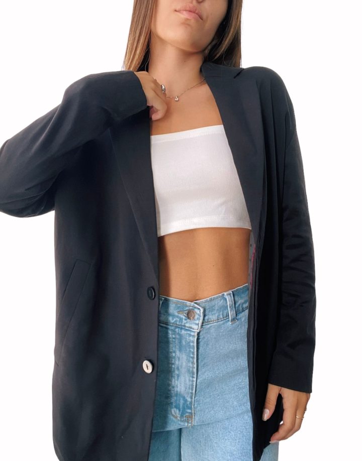 BLAZER LARGO NEGRO