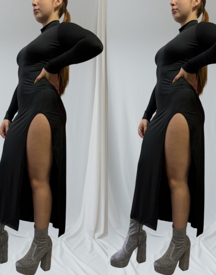 VESTIDO LARGO MAX NEGRO
