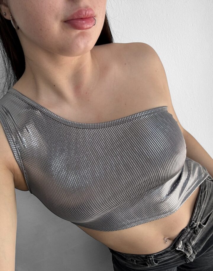 TOP CINDY FLASH PLATEADO