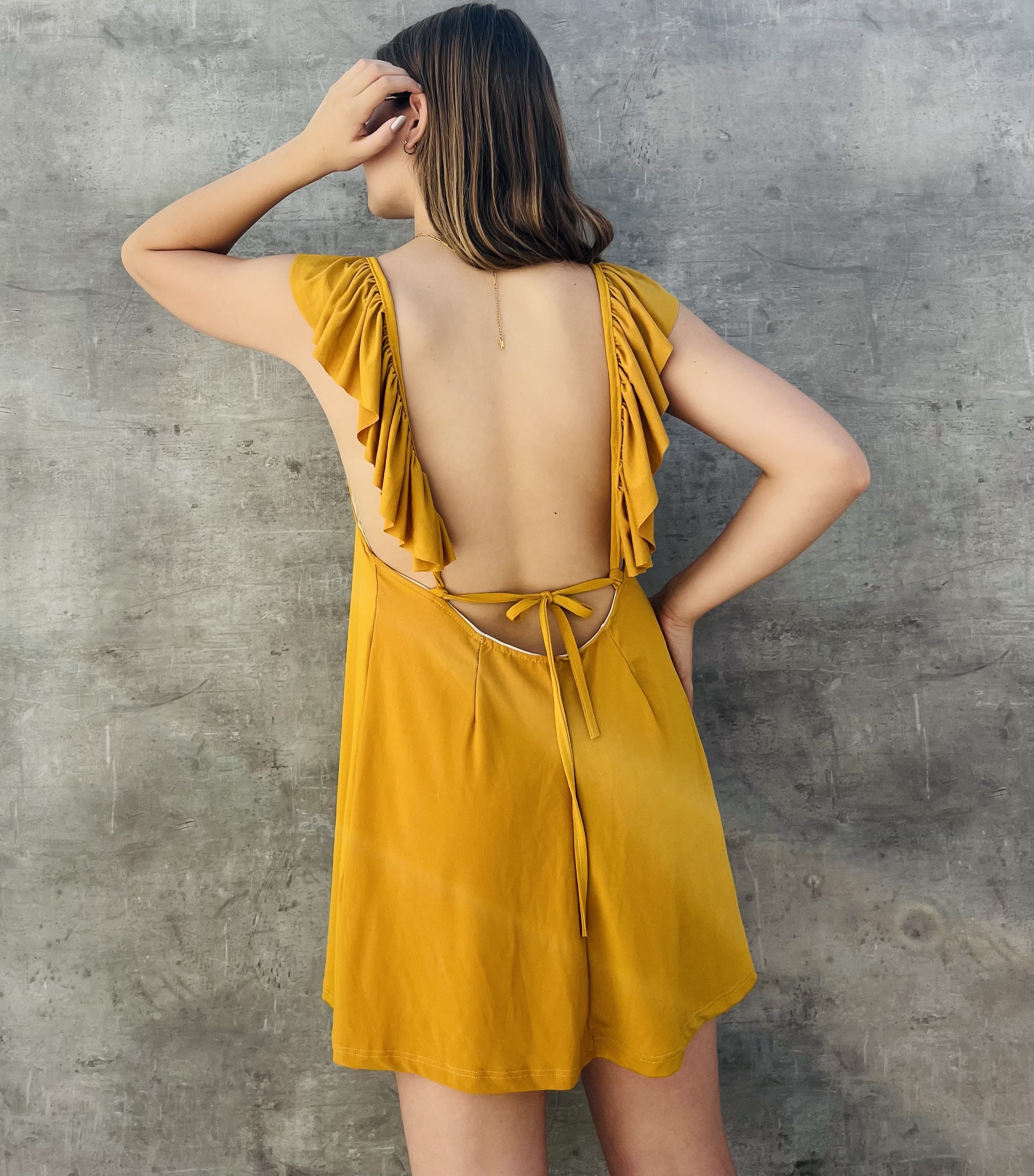 VESTIDO MOSTAZA