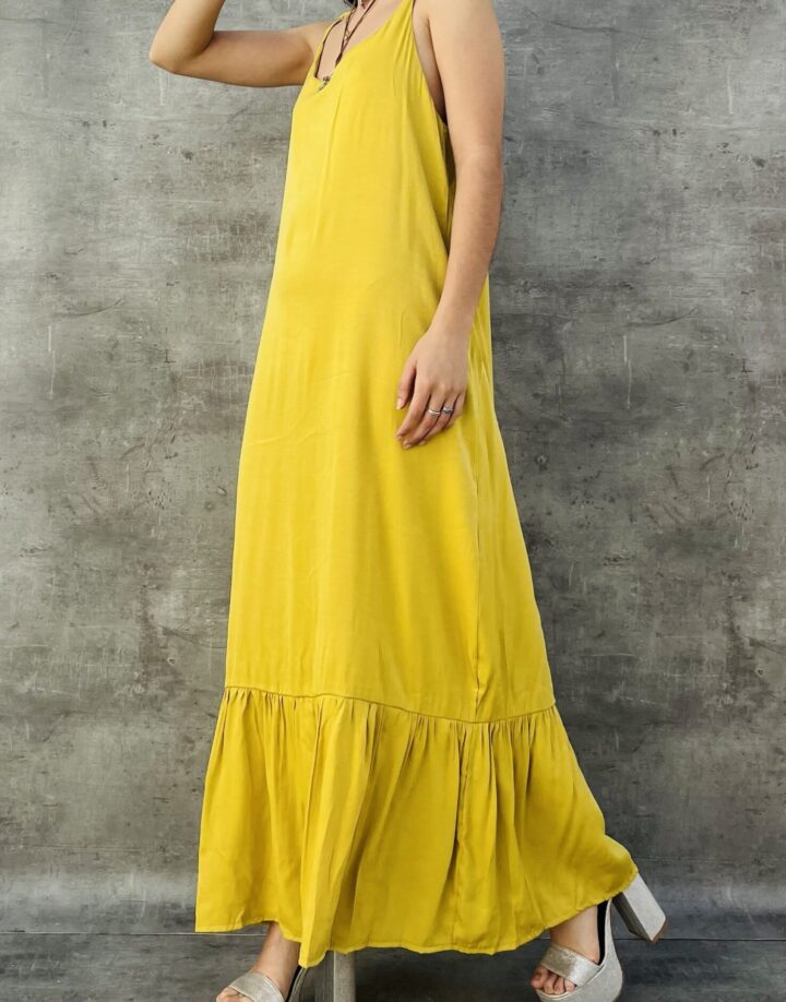 VESTIDO LARGO MILENA • MAÍZ
