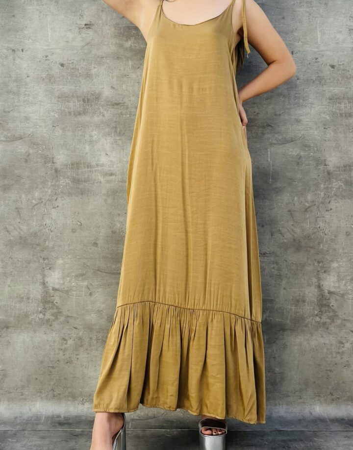 VESTIDO LARGO MILENA • CAMEL