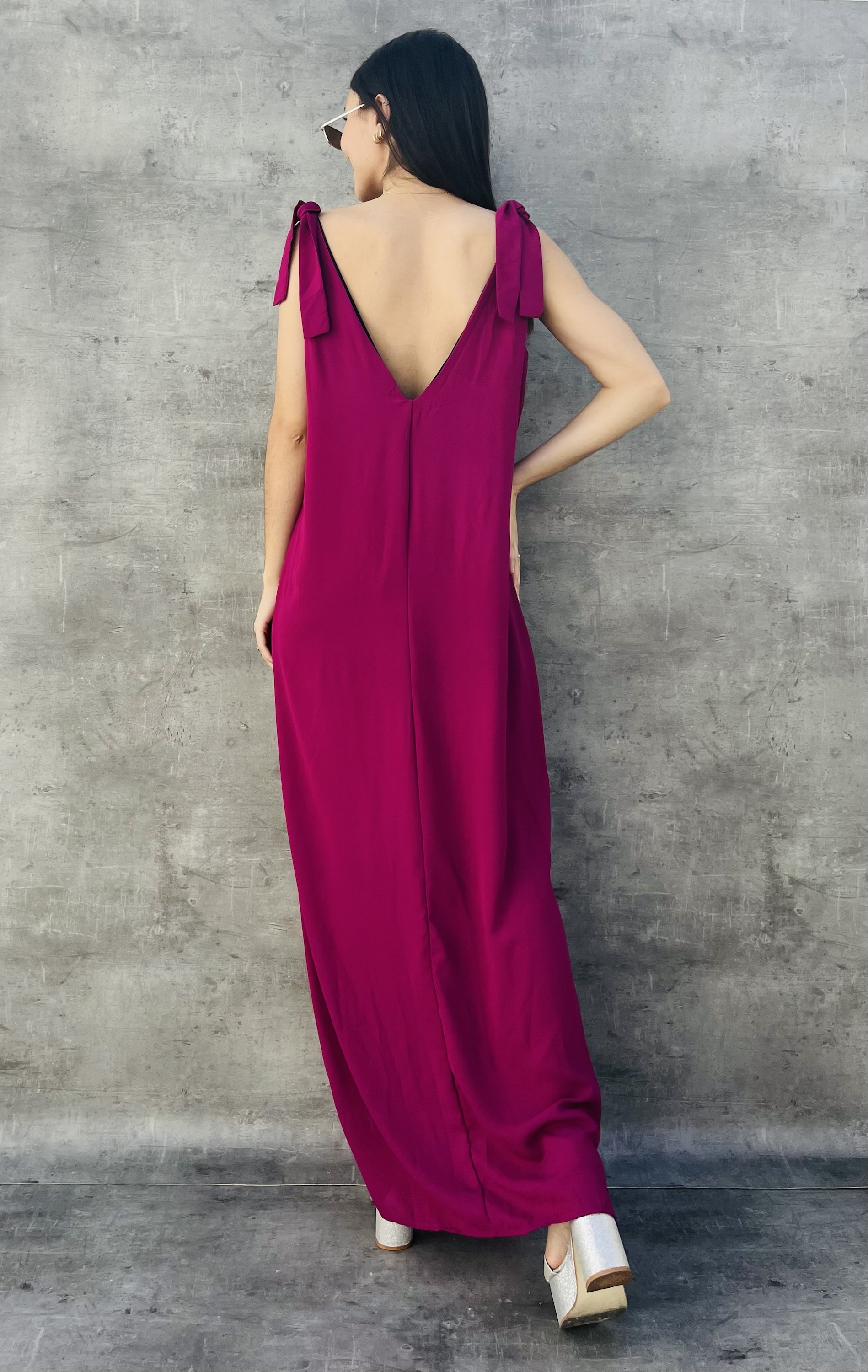 VESTIDO LARGO SANTO • FUCSIA