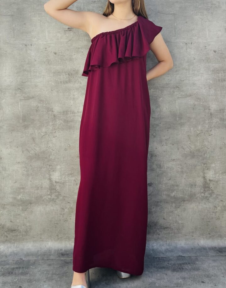 VESTIDO LARGO MERLIN • BORRA DE VINO