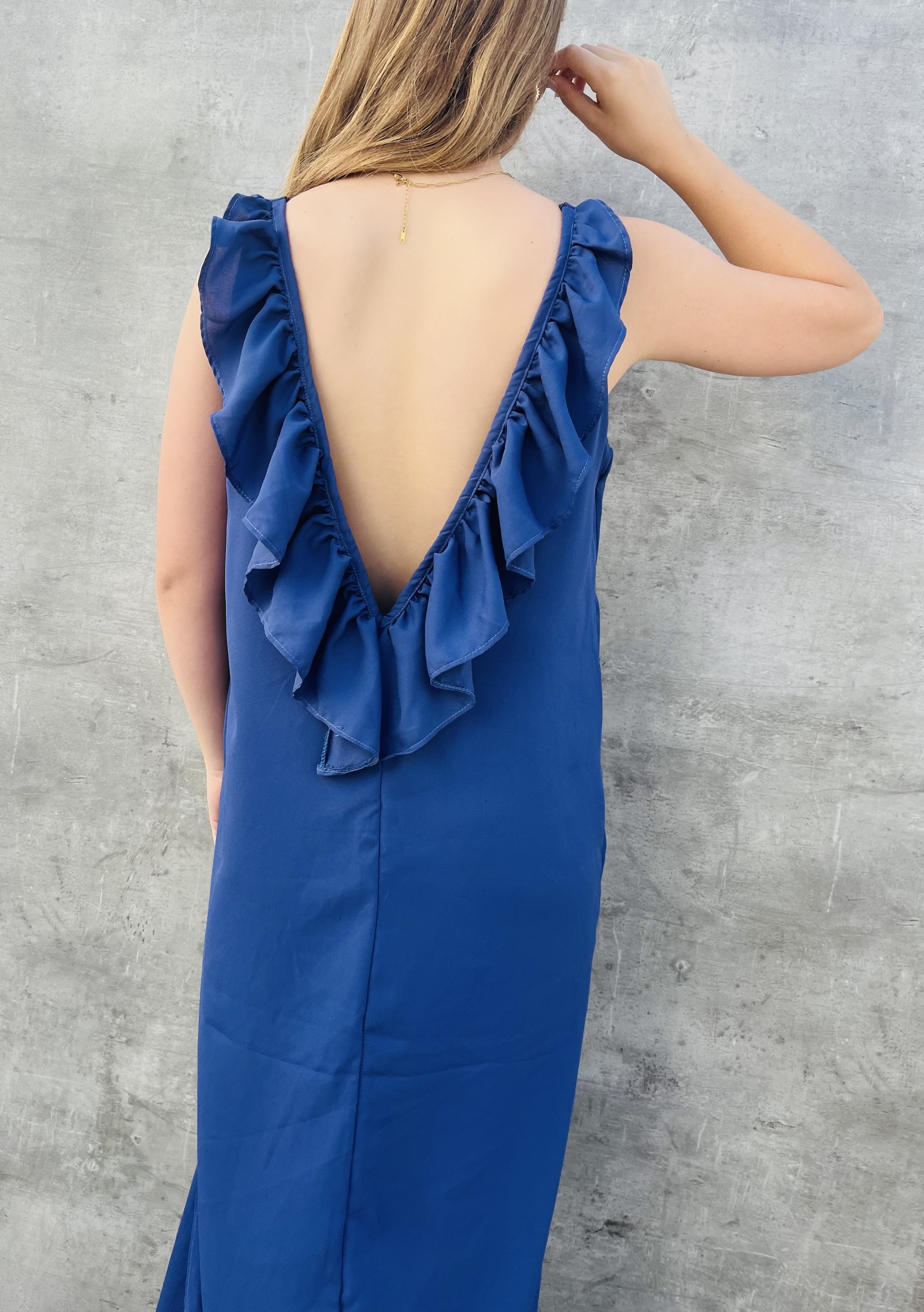 VESTIDO LARGO VIDA • AZUL