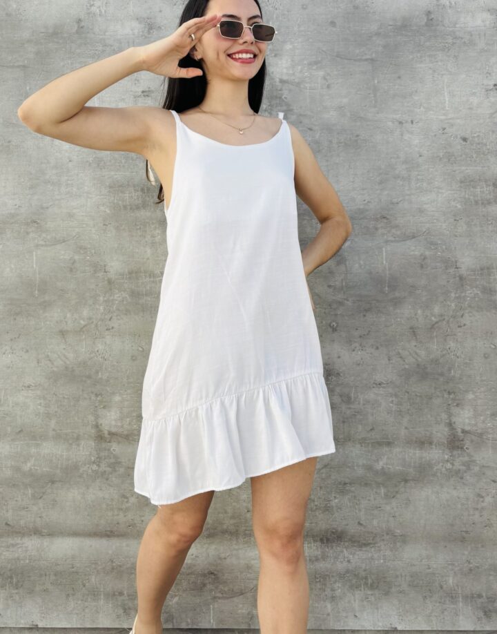 VESTIDO MILENA CORTO - BLANCO