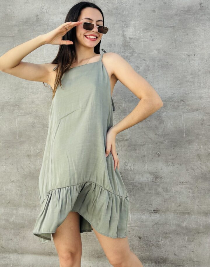 VESTIDO HALTER CORTO - VERDE