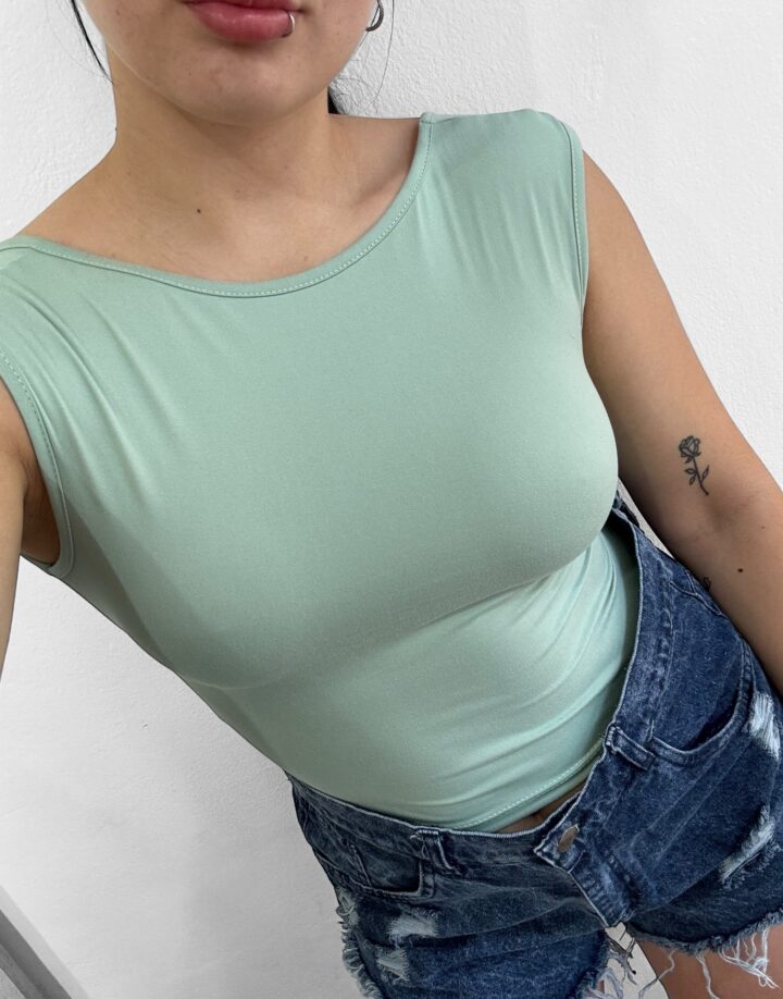 TOP SEÚL - ESPALDA BAJA VERDE