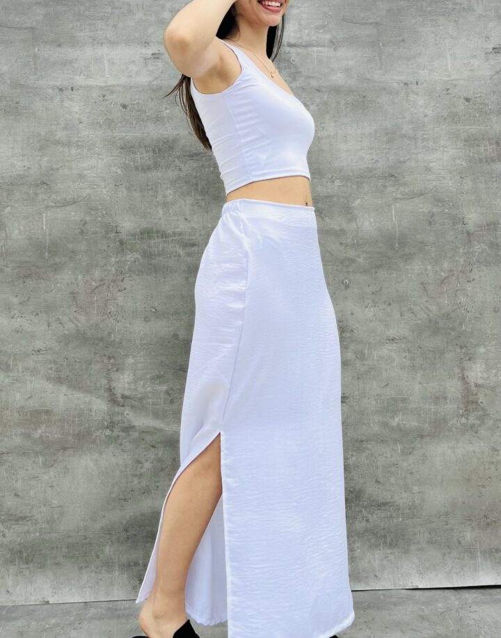 POLLERA LARGA BLANCA