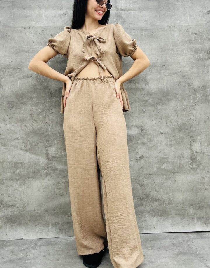 PANTALÓN PALAZZO CAMEL