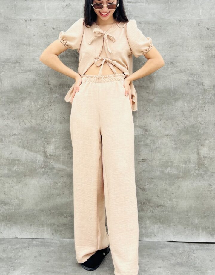 PANTALÓN PALAZZO BEIGE
