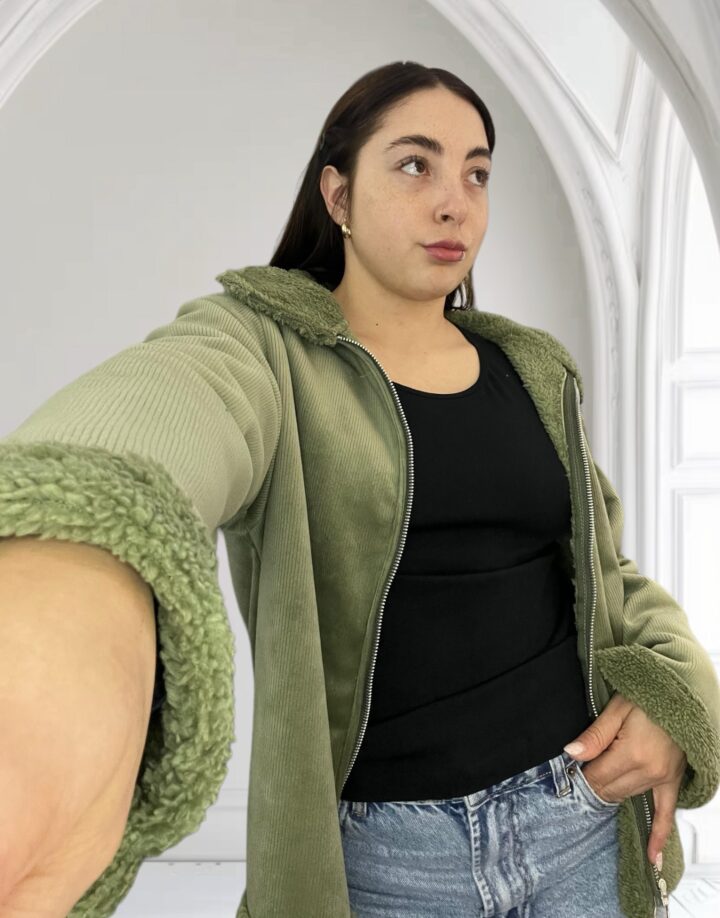CAMPERA ANDES – PANA Y CORDERITO GRUESO - VERDE