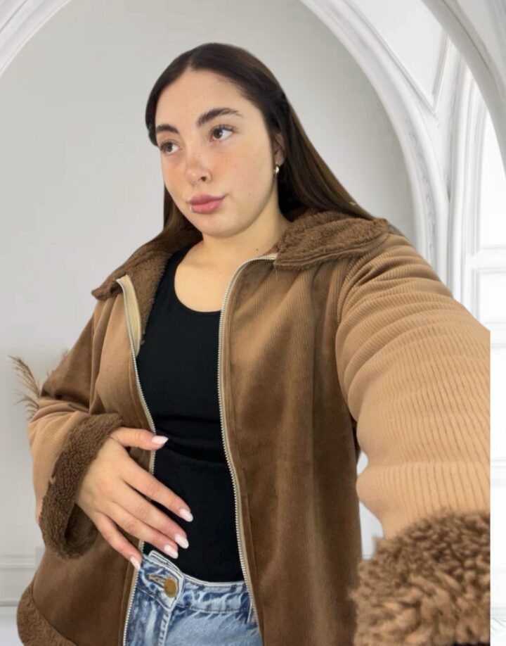 CAMPERA ANDES – PANA Y CORDERITO GRUESO - CHOCOLATE