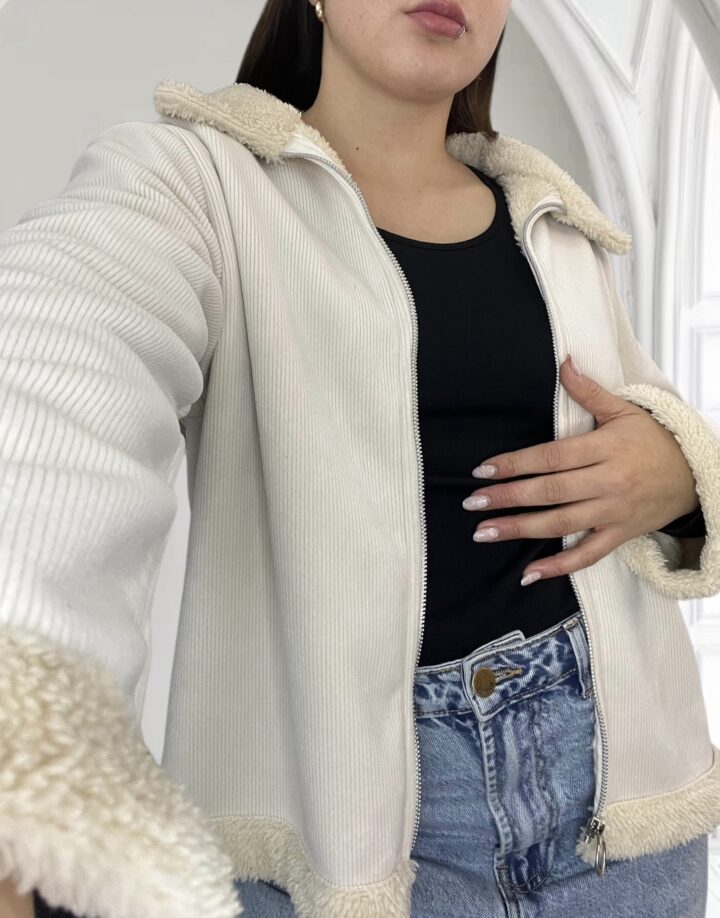 CAMPERA ANDES – PANA Y CORDERITO GRUESO - CRUDO