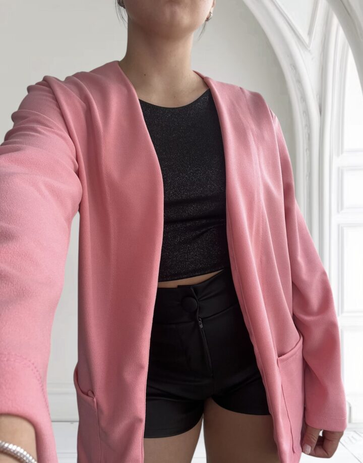 BLAZER CREPE ROSADO