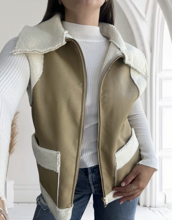 CHALECO GUILLE BEIGE