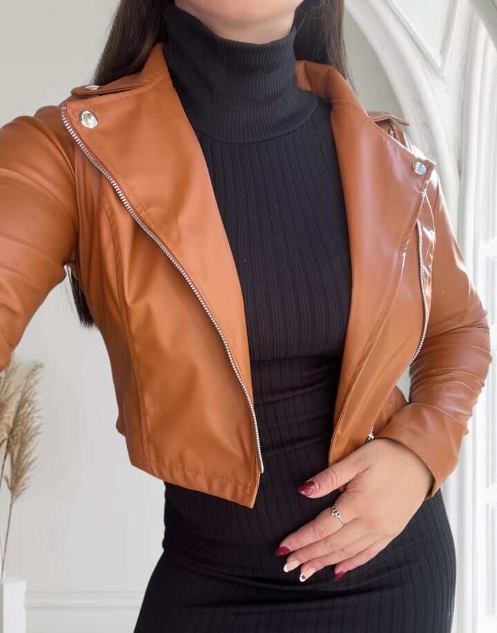 CAMPERA ENGOMADA CAMEL