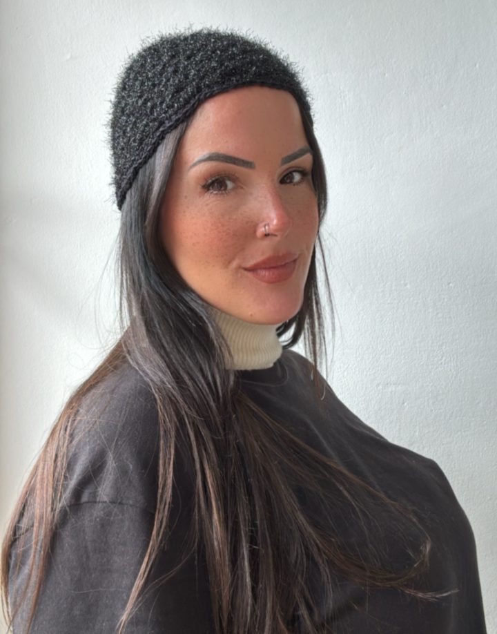 MESH HAT NEGRO BRILLOSO