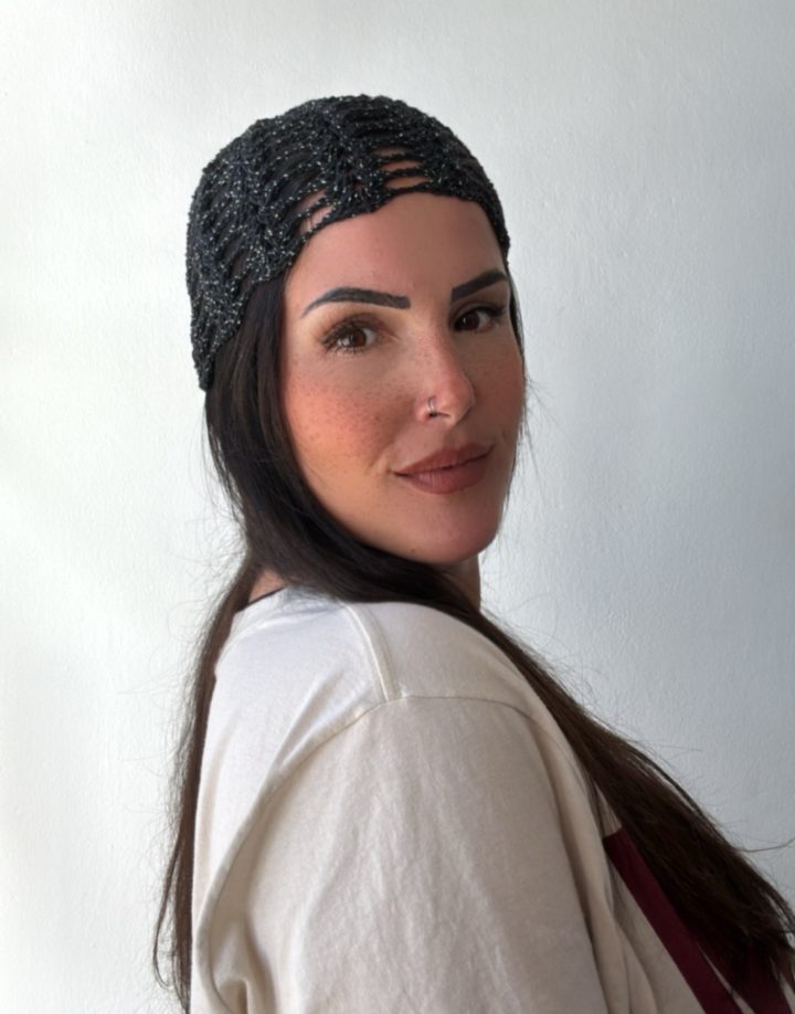 MESH HAT NEGRO BRILLOSO