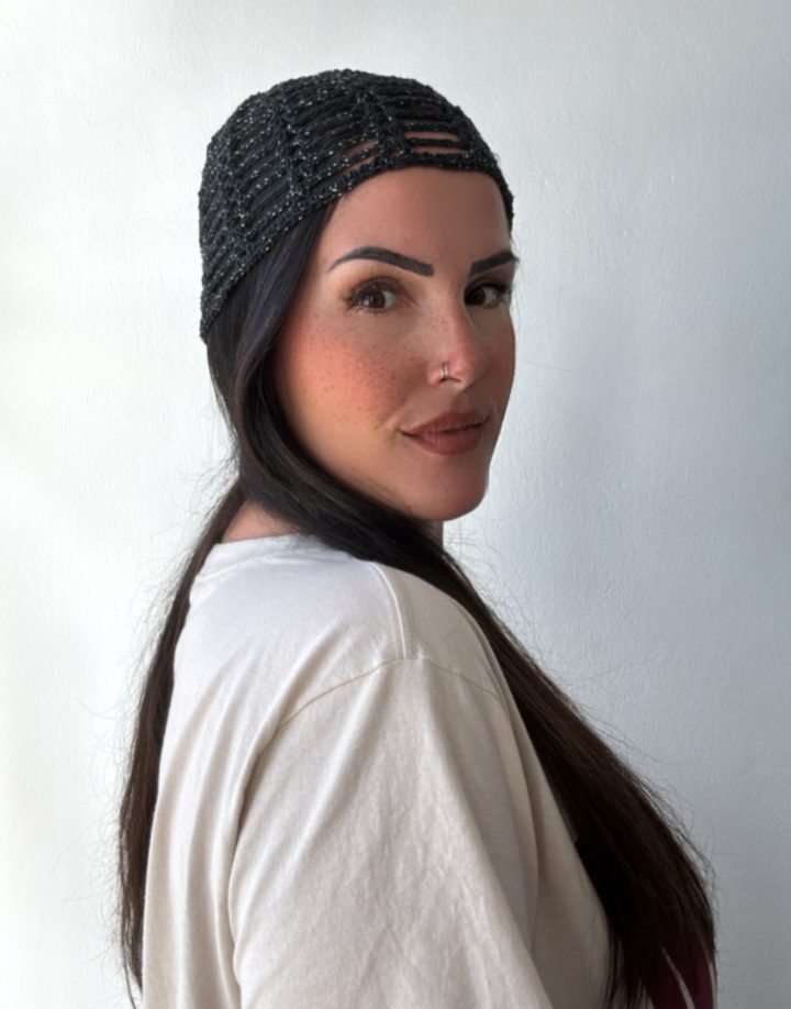 MESH HAT NEGRO BRILLOSO