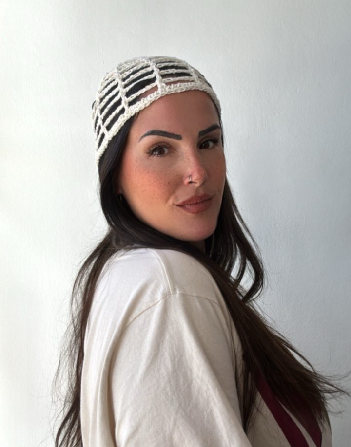 MESH HAT CRUDO BRILLOSO