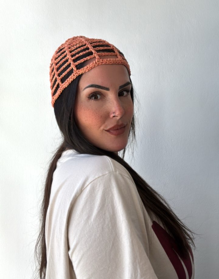 MESH HAT NARANJA BRILLOSO