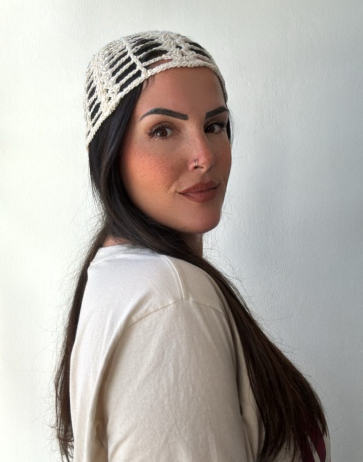 MESH HAT CRUDO BRILLOSO
