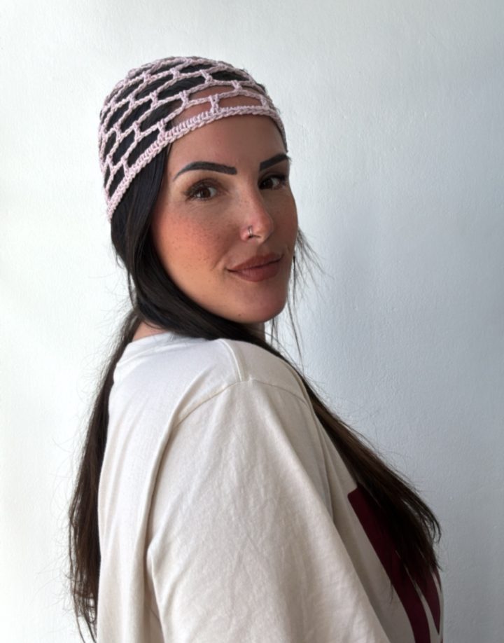 MESH HAT ROSADO BRILLOSO