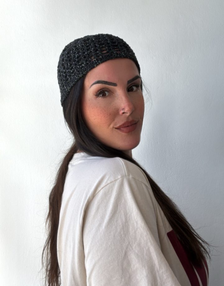 MESH HAT NEGRO BRILLOSO