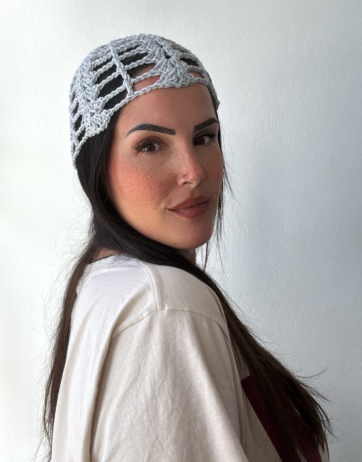 MESH HAT GRIS BRILLOSO