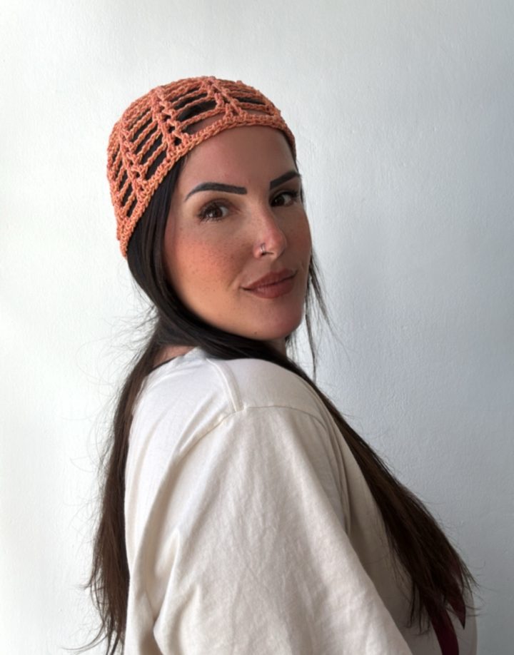 MESH HAT NARANJA BRILLOSO
