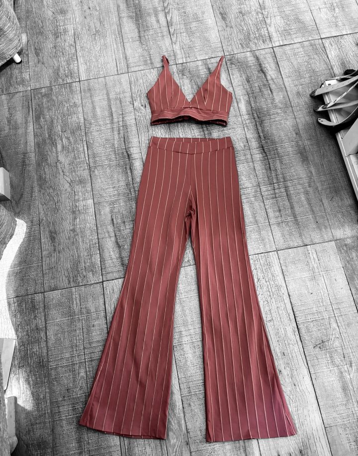 PANTALÓN PALAZZO OXFORD SAONA - ROSADO