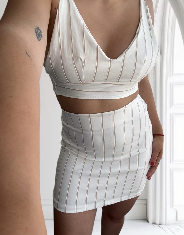 POLLERA SAONA - BLANCO