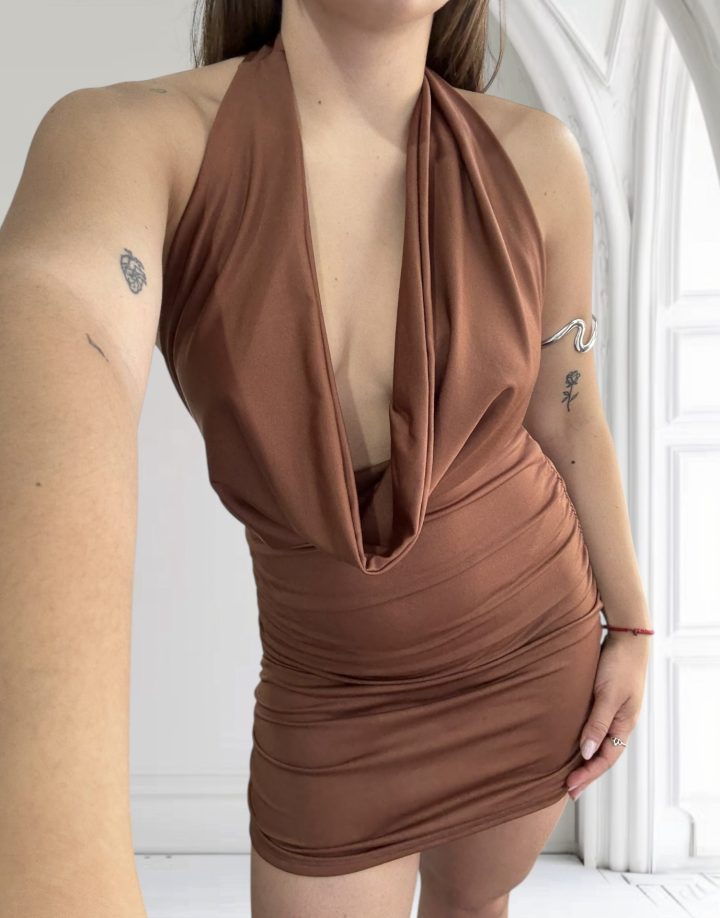 VESTIDO DAFNE - CHOCOLATE
