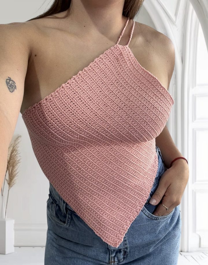 TOP CROCHET - ROSADO