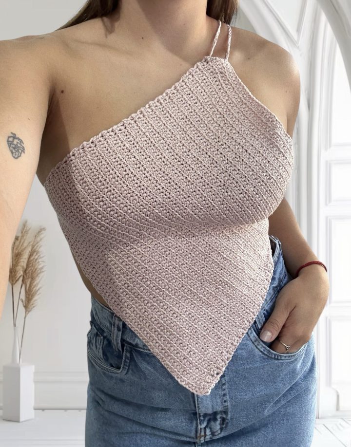TOP CROCHET - ROSA PÁLIDO