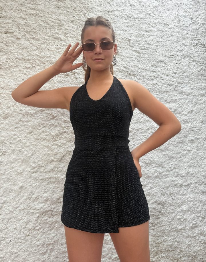 MONO CALA LUREX- NEGRO