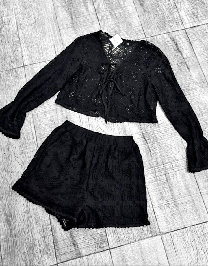 CONJUNTO PE NA AREIA - NEGRO